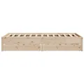 Cadre de lit sans matelas 135x190 cm bois de pin massif
