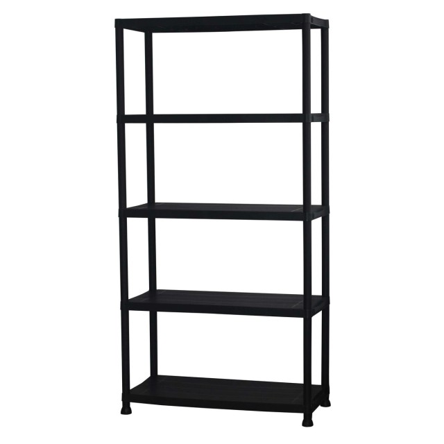 Marbueno Shelf 5 Shelves Black Plastic 90x40x180 cm Garden 10539