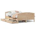 Cadre de lit sans matelas 120x190 cm bois de pin massif