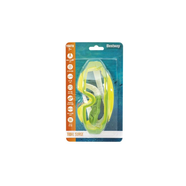 Bestway Mascara Subacquea Junior Silicone Colorato Antivento +7 Anni S