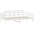 Lit de jour et tiroirs sans matelas blanc 90x190 cm bois massif