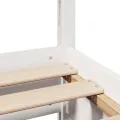 Cadre de lit sans matelas blanc 135x190 cm bois de pin massif