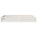 Cadre de lit sans matelas blanc 140x190 cm bois de pin massif