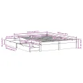 Cadre de lit sans matelas blanc 140x190 cm bois de pin massif