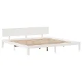 Cadre de lit avec tiroirs sans matelas blanc 200x200 cm