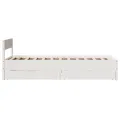 Cadre de lit sans matelas blanc 90x190 cm bois de pin massif
