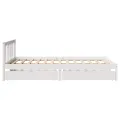 Cadre de lit sans matelas blanc 140x190 cm bois de pin massif