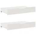 Cadre de lit avec tiroirs sans matelas blanc 160x200 cm