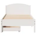 Cadre de lit sans matelas blanc 90x190 cm bois de pin massif