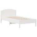 Cadre de lit sans matelas blanc 90x190 cm bois de pin massif