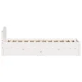 Cadre de lit sans matelas blanc 90x190 cm bois de pin massif
