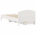 Cadre de lit sans matelas blanc 90x190 cm bois de pin massif