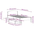 Cadre de lit sans matelas blanc 90x190 cm bois de pin massif