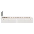 Cadre de lit avec tiroirs sans matelas blanc 90x200 cm
