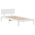 Cadre de lit avec tiroirs sans matelas blanc 90x200 cm