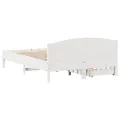 Cadre de lit sans matelas blanc 120x190 cm bois de pin massif