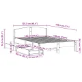 Cadre de lit sans matelas blanc 120x190 cm bois de pin massif