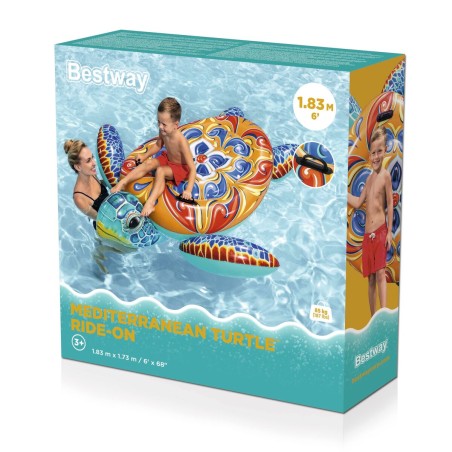 Bestway Figura Gonfiabile Tartaruga Mediterranea 183x173 cm +3 Anni Sp