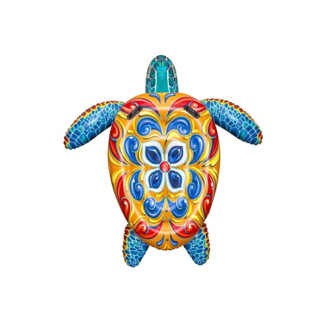 Bestway Tortue Gonflable Méditerranéenne avec Poignées 183x173 cm +