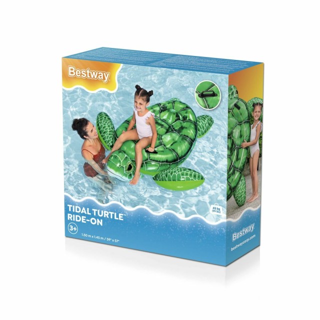 Bestway Figura Gonfiabile Tortuga con Maniglie 150x145 cm +3 Anni Spia