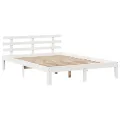 Cadre de lit avec tiroirs sans matelas blanc 135x190 cm