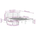 Cadre de lit avec tiroirs sans matelas blanc 135x190 cm