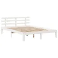 Cadre de lit avec tiroirs sans matelas blanc 140x190 cm