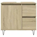 Armoire salle de bain chêne sonoma 65x33x60 cm