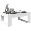 Table basse avec LED infini blanc 70x53x30 cm
