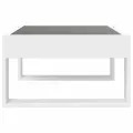 Table basse avec LED infini blanc 70x53x30 cm