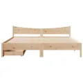 Cadre de lit avec tiroirs 180x200 cm bois de pin massif