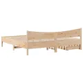 Cadre de lit avec tiroirs 180x200 cm bois de pin massif