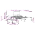 Cadre de lit avec tiroirs sans matelas 120x190 cm