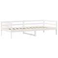 Lit de jour et tiroirs sans matelas blanc 90x200 cm bois massif