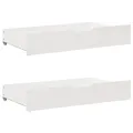 Lit de jour et tiroirs sans matelas blanc 90x200 cm bois massif