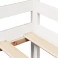 Lit de jour et tiroirs sans matelas blanc 90x200 cm bois massif