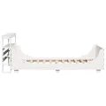 Cadre de lit sans matelas blanc 75x190 cm bois de pin massif