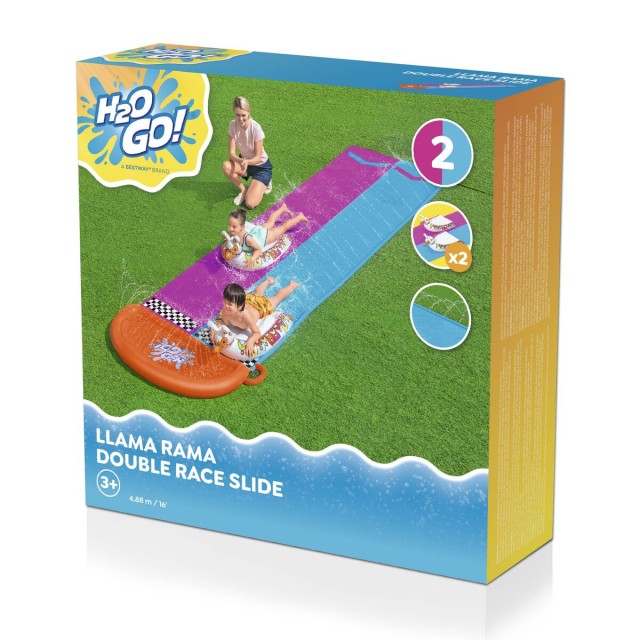 Bestway Pista Deslizante con Hinchables Doble Animales Llama 488x138 c