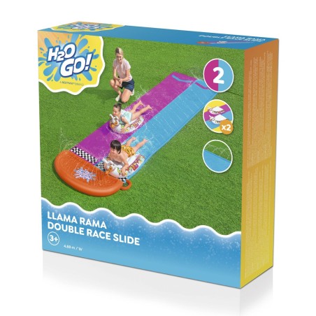 Bestway Pista Scivolo con Gonfiabili Doppio Animali Llama 488x138 cm +