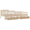 Lit de jour avec tiroirs sans matelas 80x200 cm bois massif