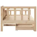 Lit de jour avec tiroirs sans matelas 80x200 cm bois massif
