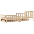 Lit de jour avec tiroirs sans matelas 80x200 cm bois massif