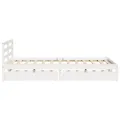 Cadre de lit sans matelas blanc 160x200 cm bois de pin massif