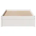 Cadre de lit sans matelas blanc 90x200 cm bois de pin massif