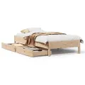 Cadre de lit sans matelas 90x200 cm bois de pin massif