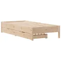 Cadre de lit sans matelas 90x200 cm bois de pin massif