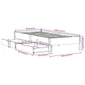 Cadre de lit sans matelas 90x200 cm bois de pin massif