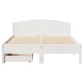 Cadre de lit sans matelas blanc 140x200 cm bois de pin massif