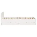 Cadre de lit sans matelas blanc 140x200 cm bois de pin massif