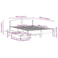 Cadre de lit sans matelas blanc 140x200 cm bois de pin massif